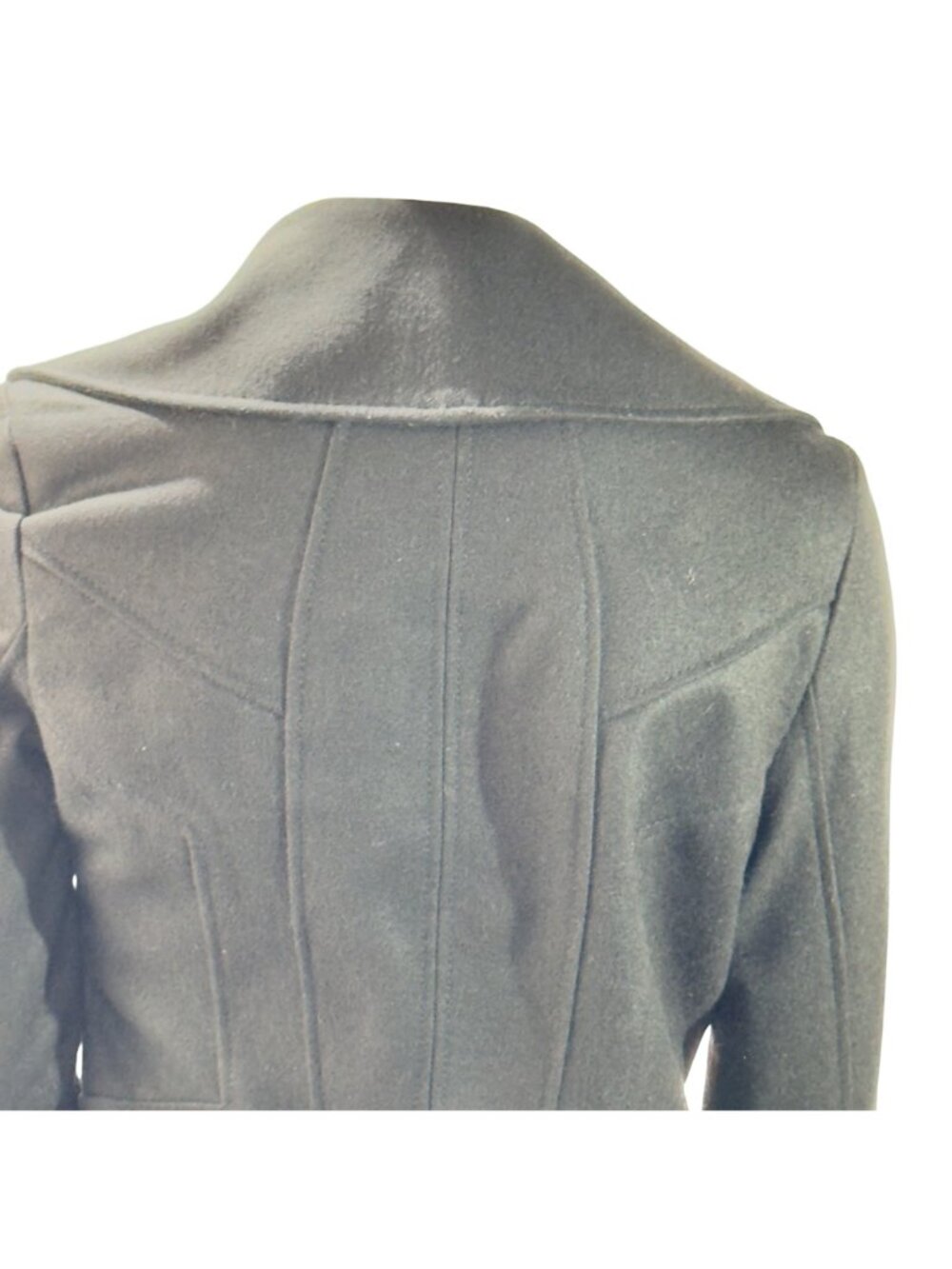 Guess Women's Black Double-Breasted Peacoat Wool Blend Size S - Picture 12 of 14